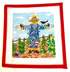 COOPER OAKS *** NEW *** NEEDLEPOINT CANVAS - PATRIOTIC SCARECROW - Picture 1 of 1