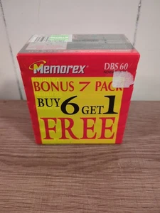 Memorex DBS 60 Minuten Normal Bias Leerkassetten 7 Stück VERSIEGELT - Bild 1 von 6