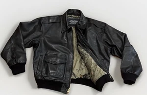 Chaqueta de bombardero de cuero tipo A2 de la USAF de colección Ejército Fuerza Aérea L Schott - Imagen 1 de 5