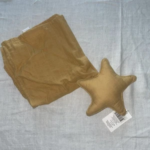 NUOVA coperta di sicurezza Mushie Star Lovey blu 100% cotone biologico mussola - Foto 1 di 7
