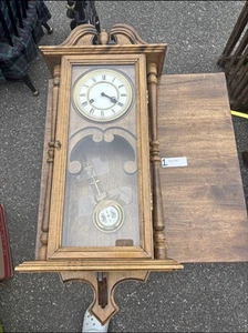 Vintage Wall Hanging Pendulum Clock Made In Germany - Picture 1 of 2