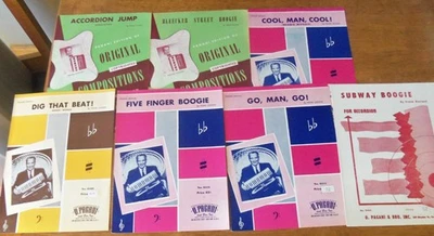 LOTE DE 7 PARTITURAS SOLOS ACORDEÓN FRANK GAVIANI BOGGIE WOOGIE NOS Foto 1 de 2