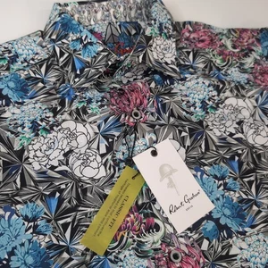 Robert Graham Hide and Seek Multicolor Short Sleeve Button Shirt NWT Size Small - Picture 1 of 8
