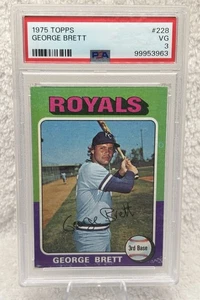 1975 Topps #228 George Brett ROOKIE PSA 3 HOF - Picture 1 of 2