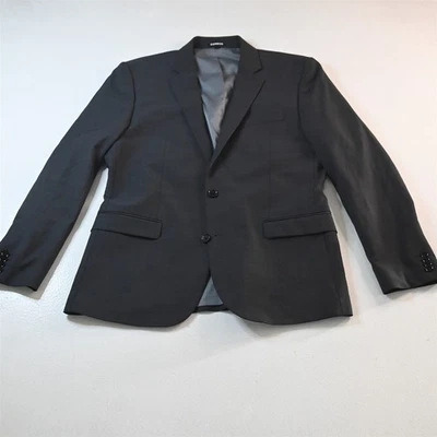 Express 40R Gray Slim Wool Stretch Mens Blazer Suit Jacket Sport Coat - Image 1 of 4