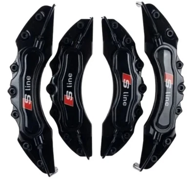 奥迪 A3 A4 A5 A6 A7 Q3 Q5 Q7 Q2 RS SLine 制动卡钳盖 4PCS 通用红色 — 第 1/4 张图片