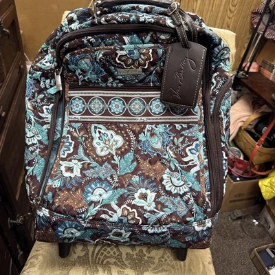 Equipaje retirado Vera Bradley JAVA AZUL 19" maleta con ruedas excelente Foto 1 de 4