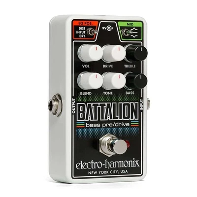 Electro-Harmonix Nano Battalion Bass Preamp/Overdrive Pedal w/ Power supply - Image 1 of 4