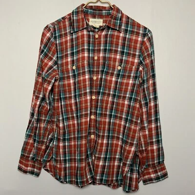 Camisa Ralph Lauren Denim & Supply para hombre talla pequeña roja a cuadros franela abotonada Foto 1 de 4