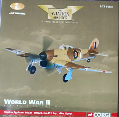 Corgi AA36501 Hawker Typhoon Mk.IB Egypt Aviation Archive 1:72 Limited Edition - Image 1 of 4