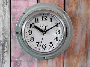 Antique Maritime Seiko Wall Clock Nautical Slave Industrial Ship Brass Aluminium - Picture 1 of 7