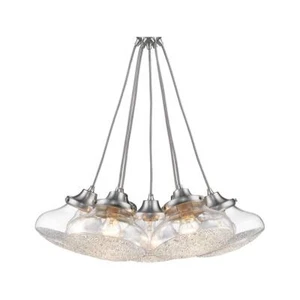 Golden Lighting 3417-7P PW-CC Asha Pendant-Cluster, Pewter - Picture 1 of 8