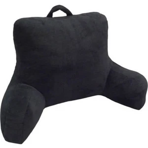 Mainstays Micro Mink Plush Backrest Lounger Pillow, Rich Black - Picture 1 of 7