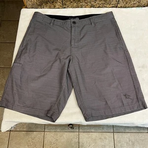 Dahui Stretch Hybrid Collection Microcheck Chino Shorts Gray Men's 36 Surf Swim - Picture 1 of 7