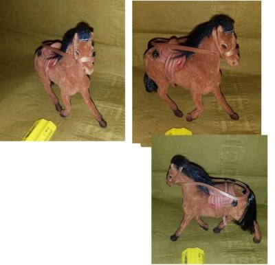 Caballo de juguete flocado, 1 pieza, favor de fiesta de caballo Foto 1 de 4
