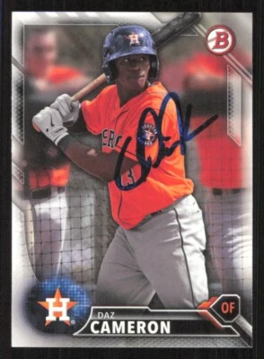 DAZ CAMERON Autograph 2016 Bowman card auto HOUSTON ASTROS - Image 1 of 2