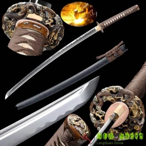41" Hand Grinding High Manganese Steel Japan Samurai Sword Katana Copper Tsuba - Picture 1 of 12