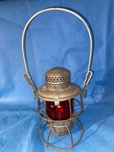 Linterna de ferrocarril Adlake SOU RY Red Globe de colección - Imagen 1 de 19