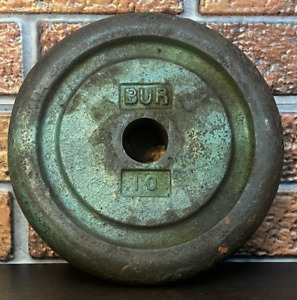 Vintage BUR Barbell 10 lb. Standard Small Diameter 6 3/4" Single Weight Plate