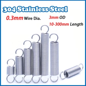 0.3mm Wire Dia Expansion Tension Extension Spring 3mm OD 304 Stainless Steel - Picture 1 of 12