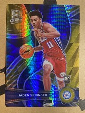 2021-22 Panini Spectra Asia Jaden Springer RC #150 Gold Prizm /10 76ers