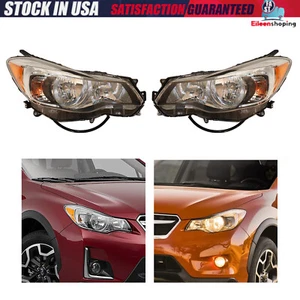 Pair Headlight Halogen Headlamp Assembly LH+RH For Subaru Crosstrek 2016-2017 - Picture 1 of 12