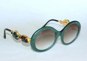 MOSCHINO by PERSOL M253 Vintage Lady Gaga Sonnenbrille - selten grün transparent - Bild 1 von 12