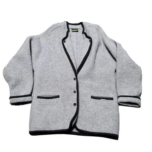 Vintage Geiger Australian Wool Jacket Button Up Coat Wrap Womens Size 40 - Picture 1 of 7