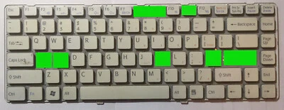 SONY VAIO VGN-NW120J 148737921 KEYBOARD INDIVIDUAL KEY (1 key only) WHITE - Image 1 of 2