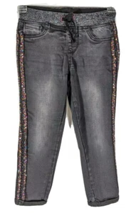 WONDER NATION Girl's Black Glitter/Sequin Regular Fit Stretch Jeggings sz M(7/8) - Picture 1 of 10