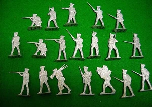 30MM  ZINNFIGUREN UNPAINTED BEAUTIFUL NAPOLEONIC RUSSIAN INFANTRY GROUP!! - Bild 1 von 2