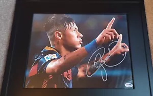Neymar Jr authentic signed/framed 11x14 photo, RARE pose, PSA/DNA,Barcelona FC - Picture 1 of 4