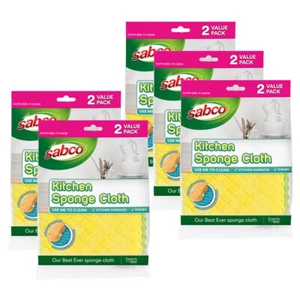 10x Sabco Kitchen/Bathroom Sink Dish Table Sponge Appliance Cleaning Wipe Cloth - Picture 1 of 4