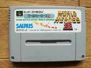 "World Heros 2"" NNINTENDO SNES NTSC-J versión japonesa" Juego de lucha SAURUS - Imagen 1 de 3