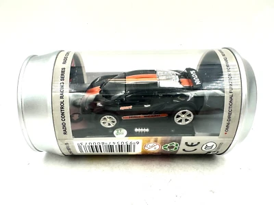 Mini RC Soda Can Race Radio Control Racing Series Toy Car 27MHz Black Red Stripe - Image 1 of 4