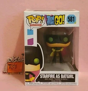FIGURA DE VINILO FUNKO POP TELEVISIÓN TEEN TITANS GO STARFIRE AS BATGIRL #581 DC - Imagen 1 de 6