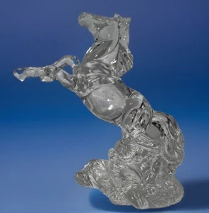 Princess House 24% Lead Crystal Wonders Of The Wild Rearing Horse Germany READ - Picture 1 of 7