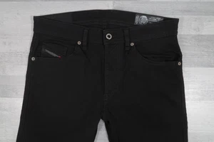 Mens Diesel THOMMER Stretch Slim Skinny Black Jeans W30 L32 Wash 0688H - Picture 1 of 11