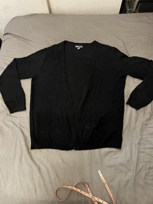 ASOS DESIGN Knitted Lightweight Cable Cardigan Black Large - Image 1 of 4