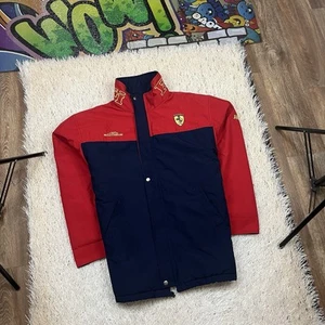 Vintage Ferrari F1 Michael Schumacher Racing Team Jacket mens 90s top size L - Picture 1 of 5