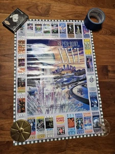 Super Bowl XXVI Minneapolis 1992 NFL Football 22x15 Poster Burger King - Picture 1 of 11