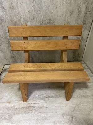 ¡Banco para casa de muñecas Fairy Garden se adapta a muñecas American Girl! Banco parque vintage madera Foto 1 de 4