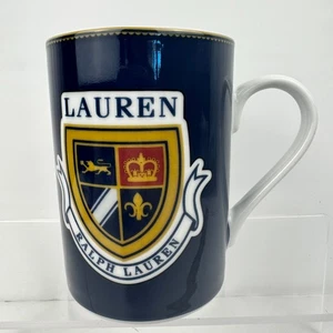 Blau Ralph Lauren Wappen Schild Kaffee Tee Tasse Becher Knockhill China Keramik - Bild 1 von 8