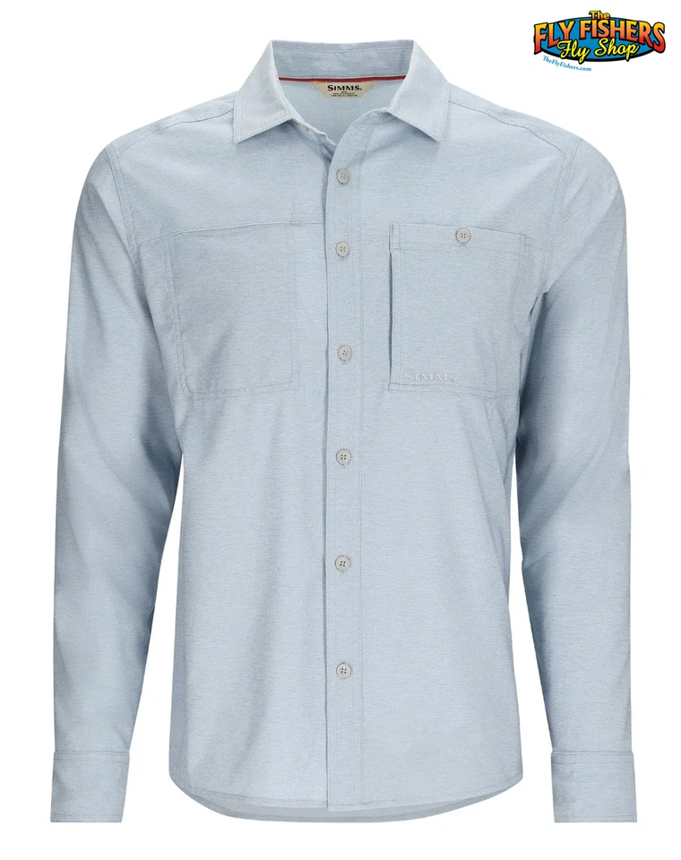 Simms Fishing Men's Challenger LS Shirt - Steel Blue NEW DISCOUNTED - Image 1 of 1