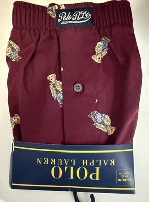 Calzoncillos boxer Polo Ralph Lauren Bear para hombre talla XL rojos nuevos Foto 1 de 2