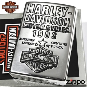 ZIPPOHarleyDavidsonLogoMetalEngravedAntiqueSilverJapanLimited Edition Lighter JP - Picture 1 of 5