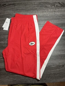 LACOSTE MEN'S CORE COLLECTION REGULAR FIT TRACK PANTS SIZE LARGE RED - Picture 1 of 7