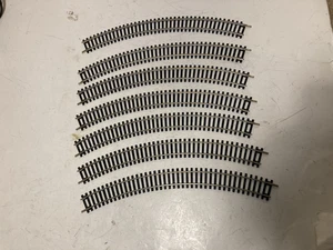 7 x HORNBY R605 1ST RADIUS DOUBLE CURVES NICKEL SILVER OO GAUGE - Picture 1 of 3