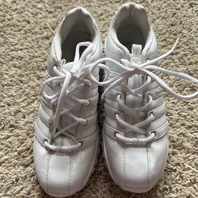 SKECHERS SPORT ~  Energy-REVVED UP  WHITE/SILVER Lace Front Sneakers 8.5 - Image 1 of 4