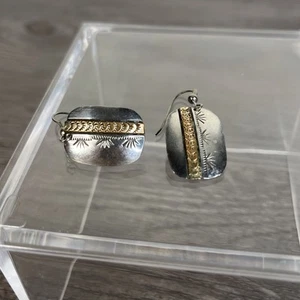 Vintage Sterling Silver Native American Stampings Earrings - Picture 1 of 2